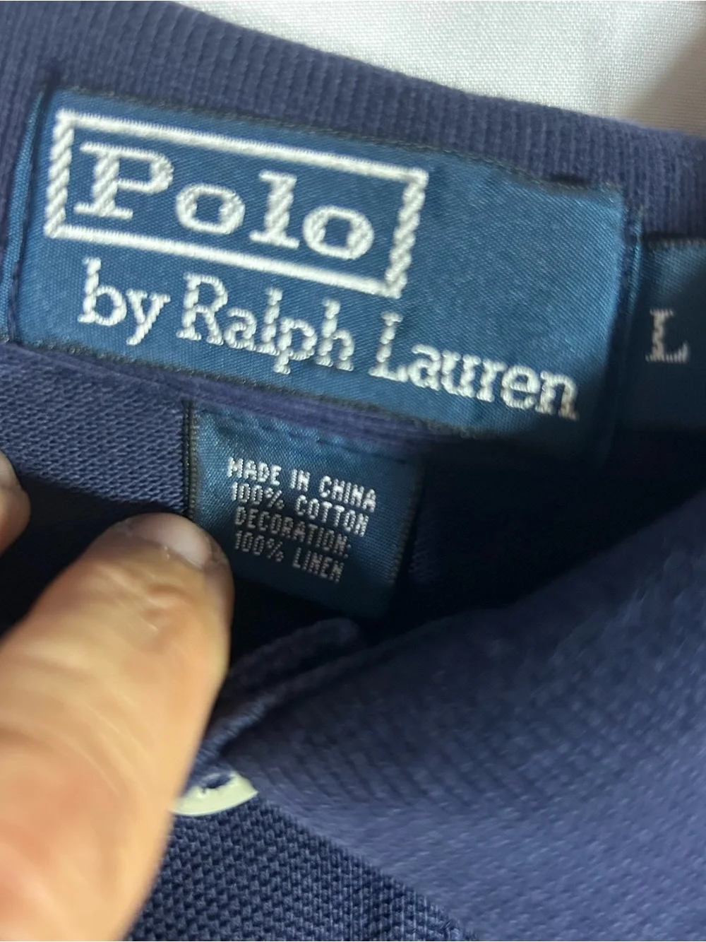Polo by Ralph Lauren VTG Large Navy Polo Embroidered Crest RLYC PRL cruiser team